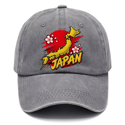 Japan Map Cherry Blossom Sun Classic Cap – Urban Haze