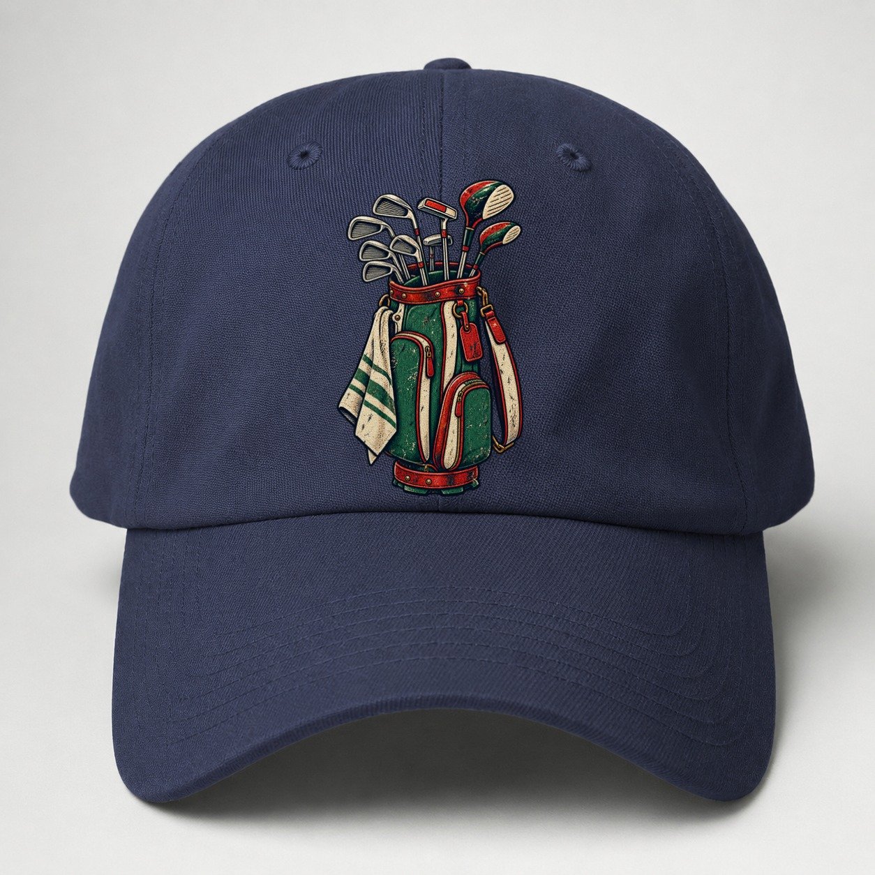 Bag And Clubs Stack Golf Life Baseball Cap – Twilight Navy