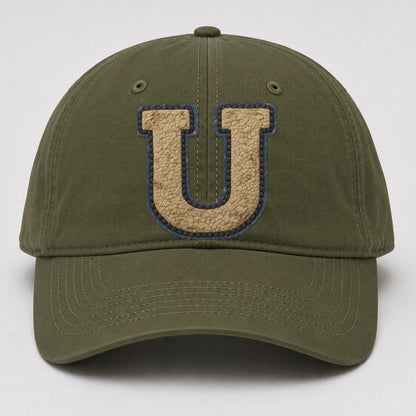 Varsity Chenille U Monogram Baseball Cap – Army Green
