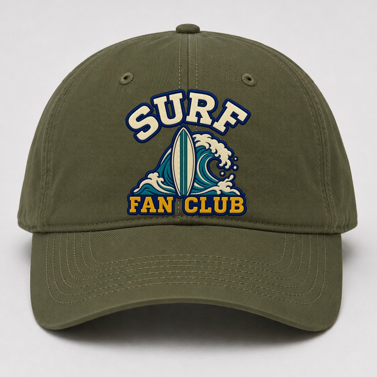 Surf Fan Club Baseball Cap – Army Green