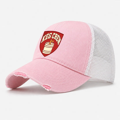 Keg Crew Washed Trucker Hat – Light Pink
