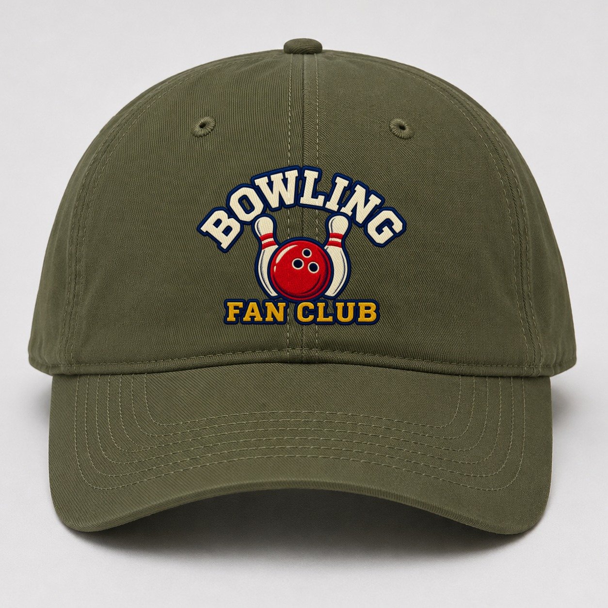 Bowling Fan Club Baseball Cap – Army Green
