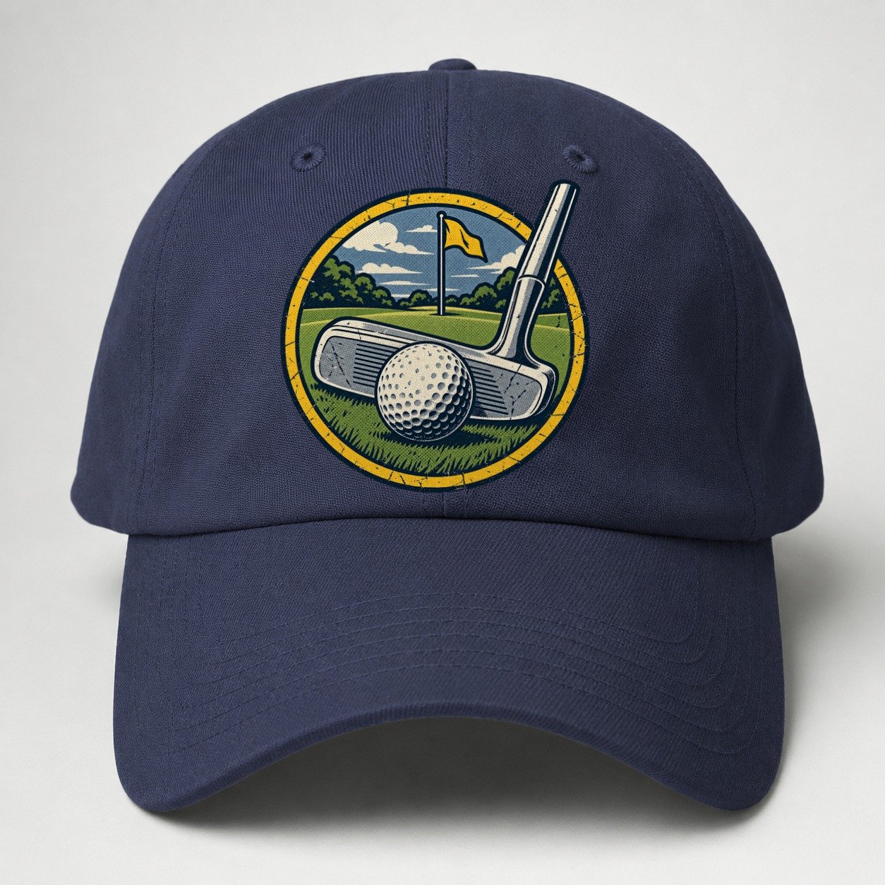 Putter And Ball Circle Golf Life Baseball Cap – Twilight Navy