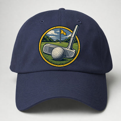 Putter And Ball Circle Golf Life Baseball Cap – Twilight Navy