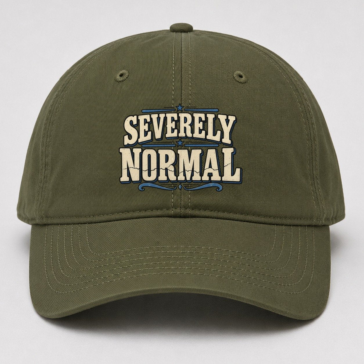 Severely Normal American Wit Baseball Cap – Army Green