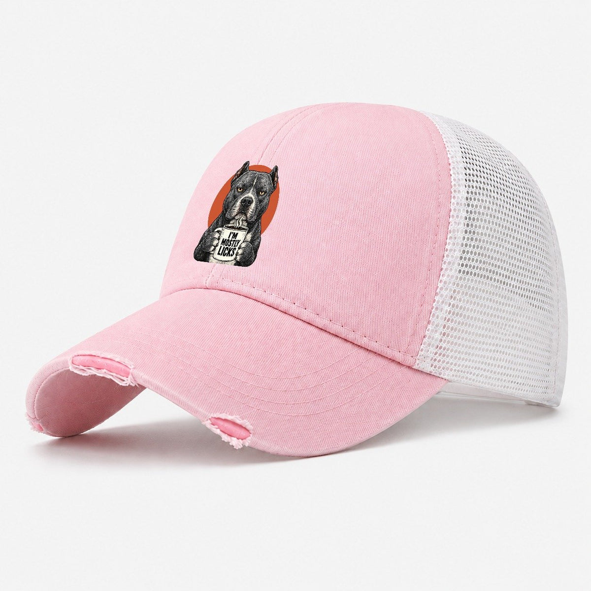 American Pit Bull Terrier Mug Truths Dog Mug Truths Washed Trucker Hat – Light Pink