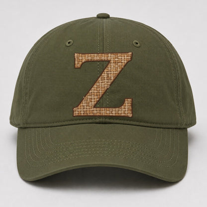 Woven Tweed Z Monogram Baseball Cap – Army Green