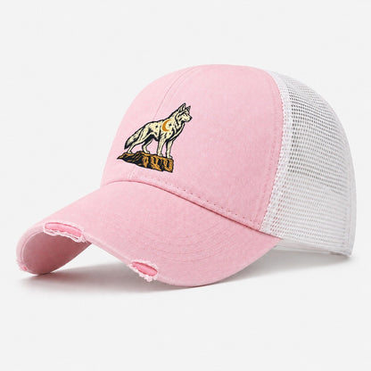 Wolf Mesa Shadow Sundown Familiars Washed Trucker Hat – Light Pink