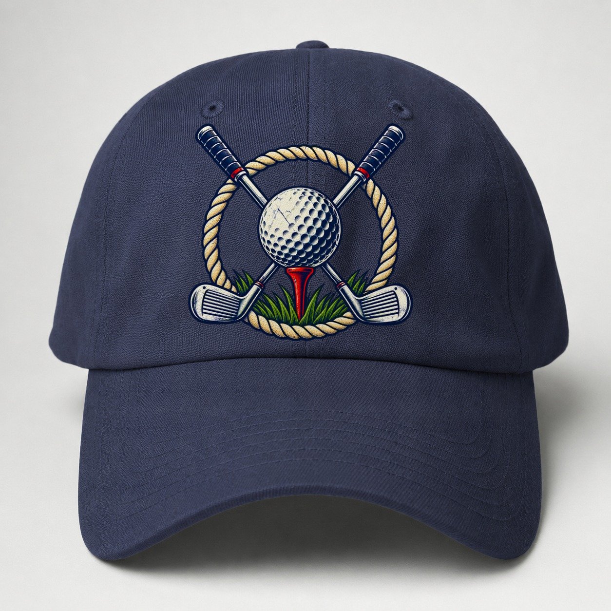Crossed Clubs Crest Golf Life Baseball Cap – Twilight Navy