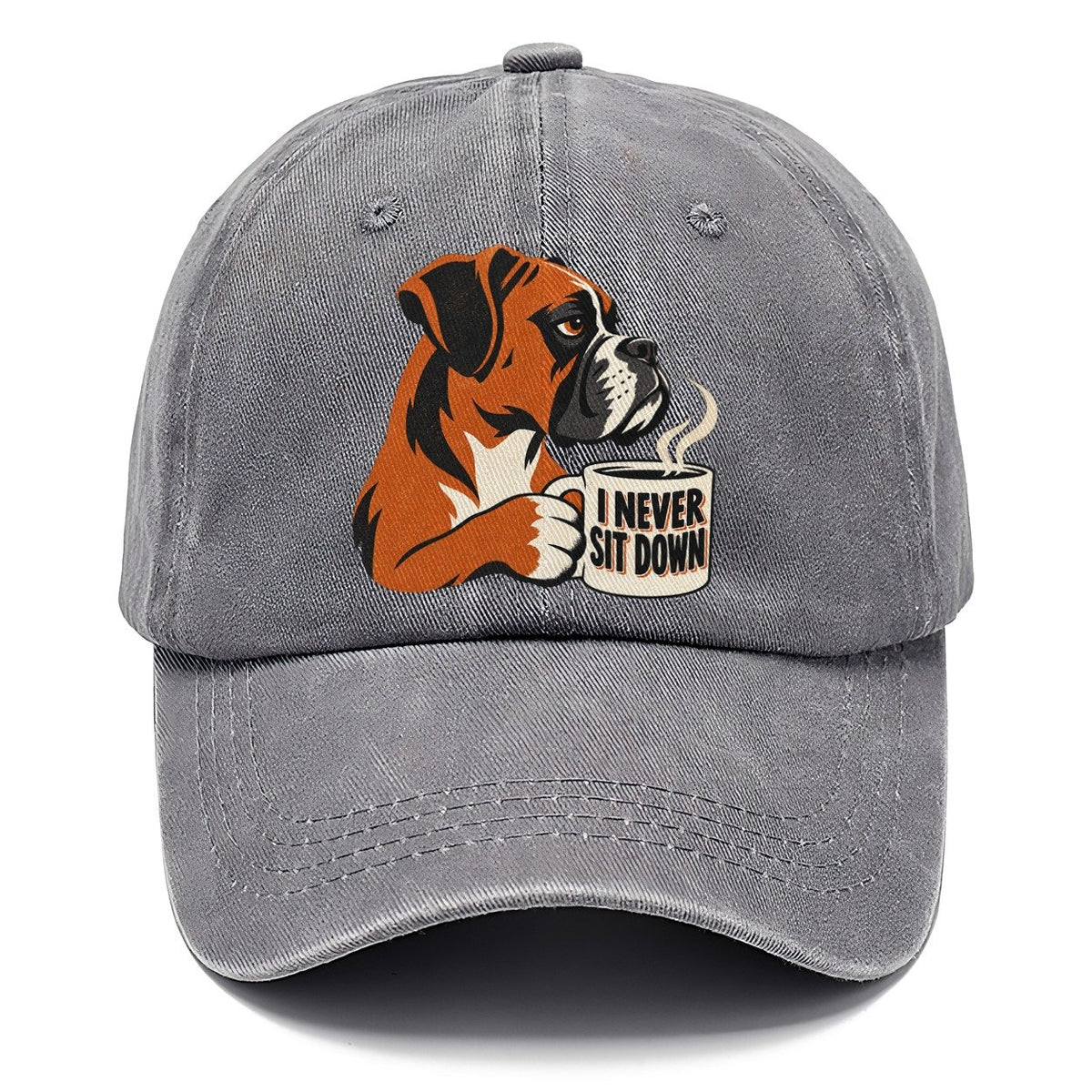 Boxer Dog I Never Sit Down Coffee Classic Cap – Urban Haze