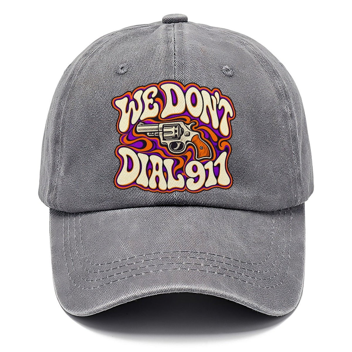 Psychedelic Frontier We Don't Dial 911 Classic Cap – Urban Haze