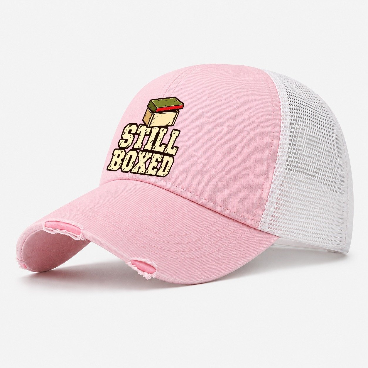 Still Boxed Model Railways Washed Trucker Hat – Light Pink