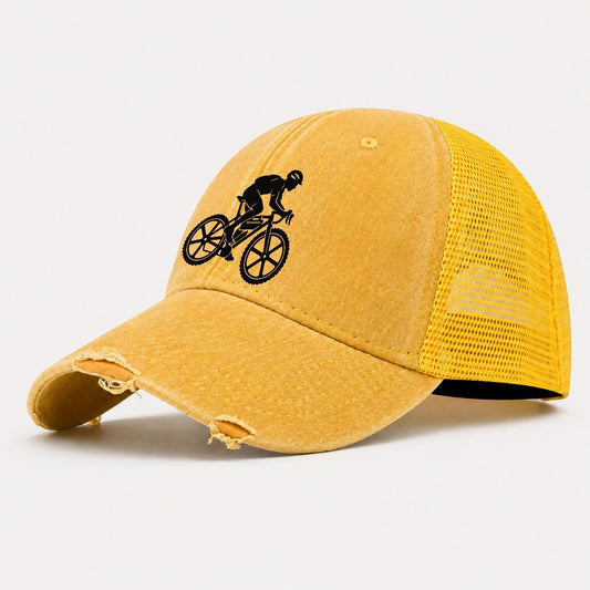Gravel Road Explorer Cycling Life Washed Trucker Hat – Yellow
