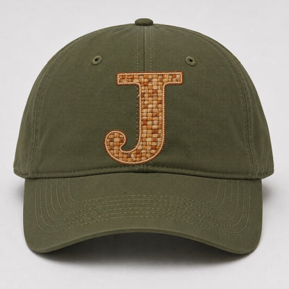 Woven Tweed J Monogram Baseball Cap – Army Green