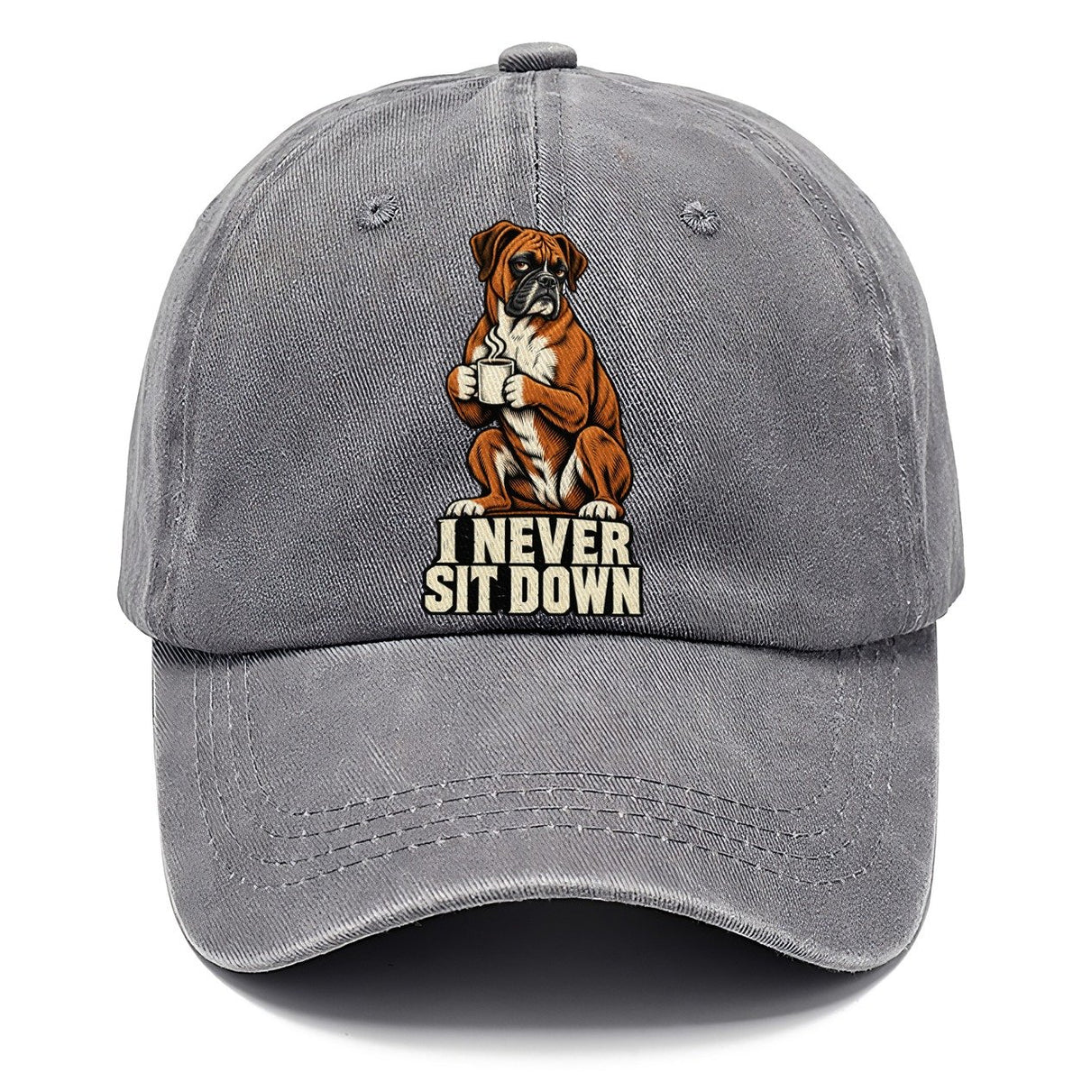 Boxer Dog I Never Sit Down Coffee Classic Cap – Urban Haze