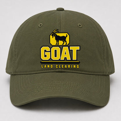 Goat Land Clearing Heavy Duty Baseball Cap – Army Green