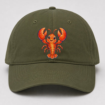 Lobster Front Claw Cheer Sea Sprite Baseball Cap – Army Green