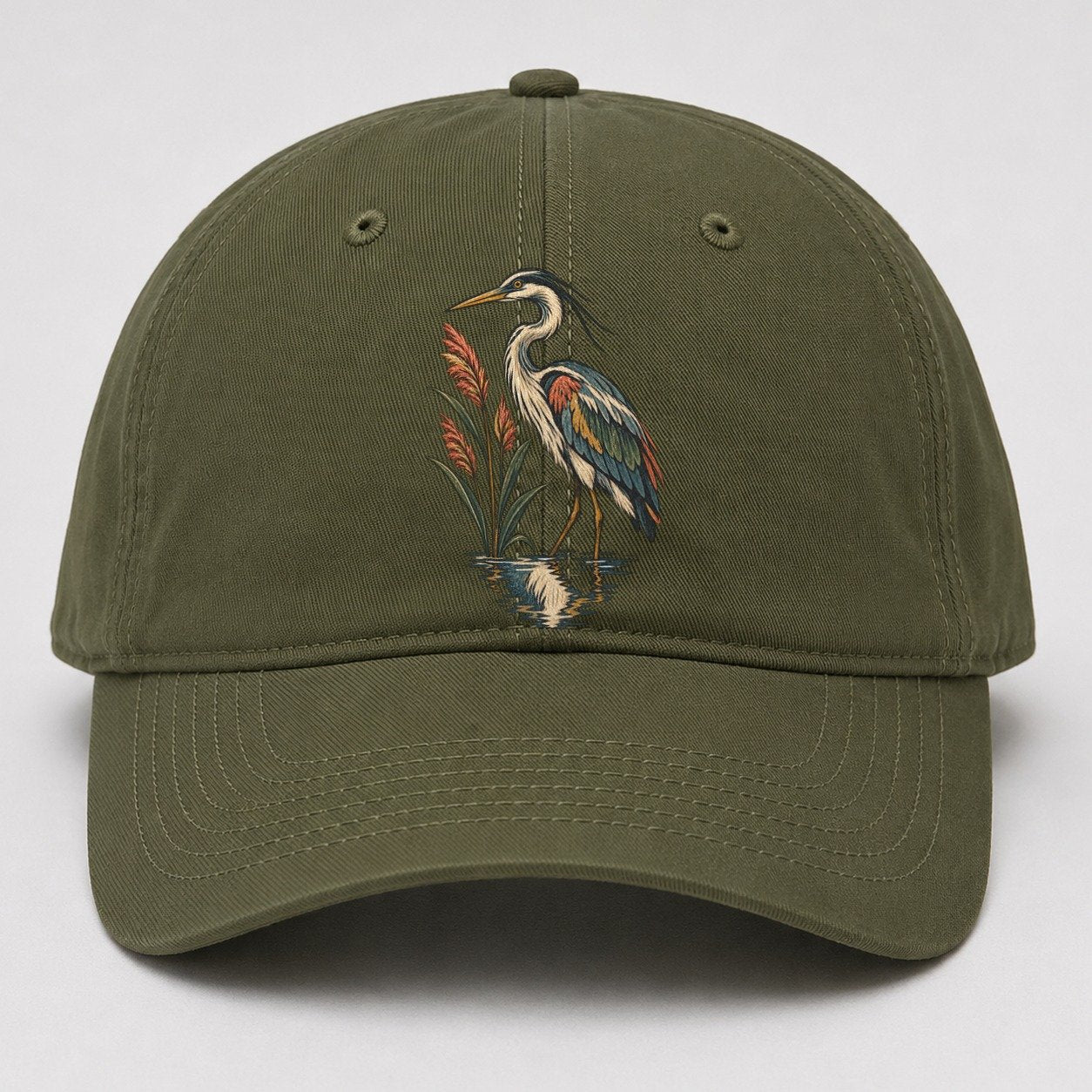 Heron Reed Mirror Gentle Wild Baseball Cap – Army Green