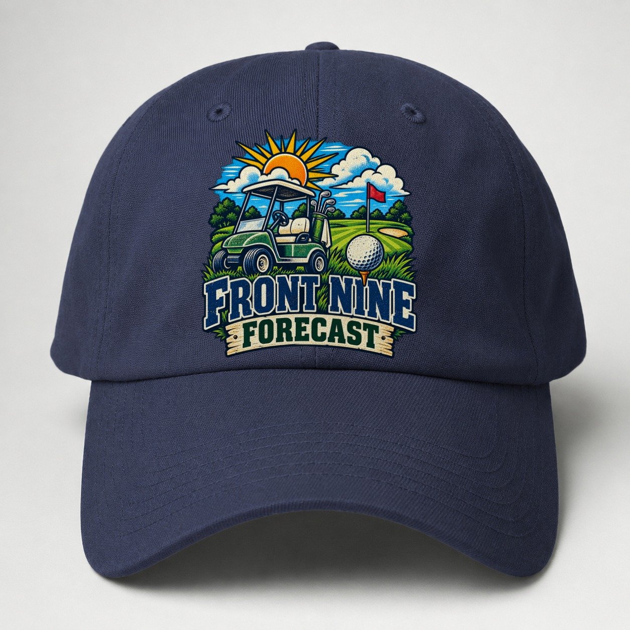 Front Nine Forecast Golf Life Baseball Cap – Twilight Navy
