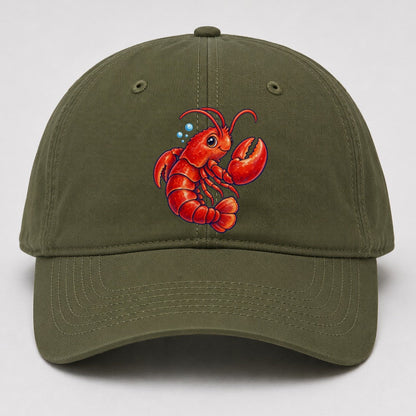 Lobster Tail Curl Sea Sprite Baseball Cap – Army Green