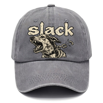A Dog Head Straining Forward Against A Chain That Has Just Snapped Bark For Me Classic Cap – Urban Haze