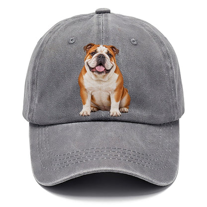 English Bulldog Sitting Top Breeds Classic Cap – Urban Haze