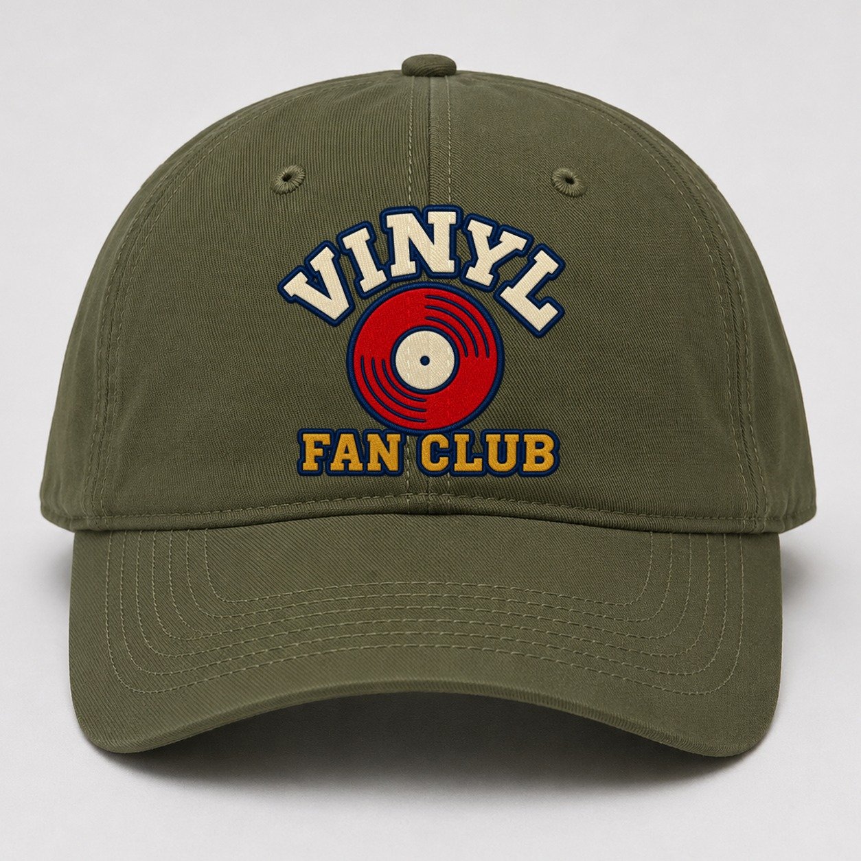 Vinyl Fan Club Baseball Cap – Army Green