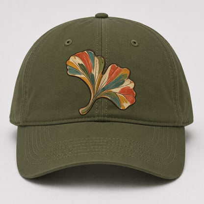Single Ginkgo Rest Gentle Wild Baseball Cap – Army Green
