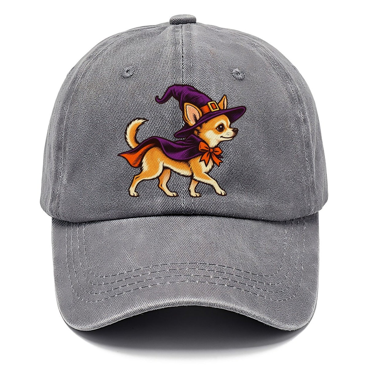 One Chihuahua In Halloween Costume Witch With A Pointed Hat And Tiny Cape Halloween Dog Parade Classic Cap – Urban Haze