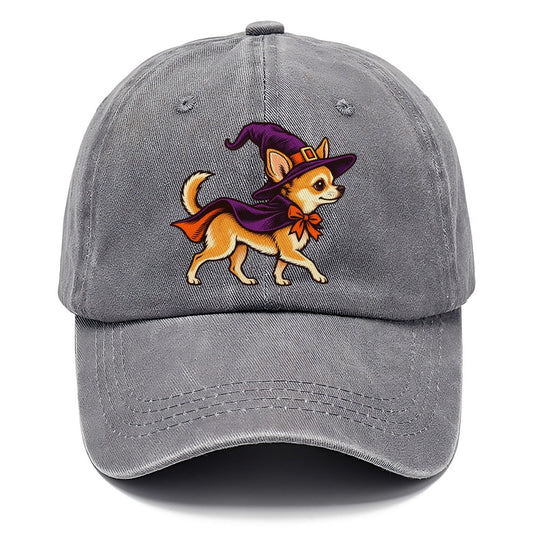 One Chihuahua In Halloween Costume Witch With A Pointed Hat And Tiny Cape Halloween Dog Parade Classic Cap – Urban Haze
