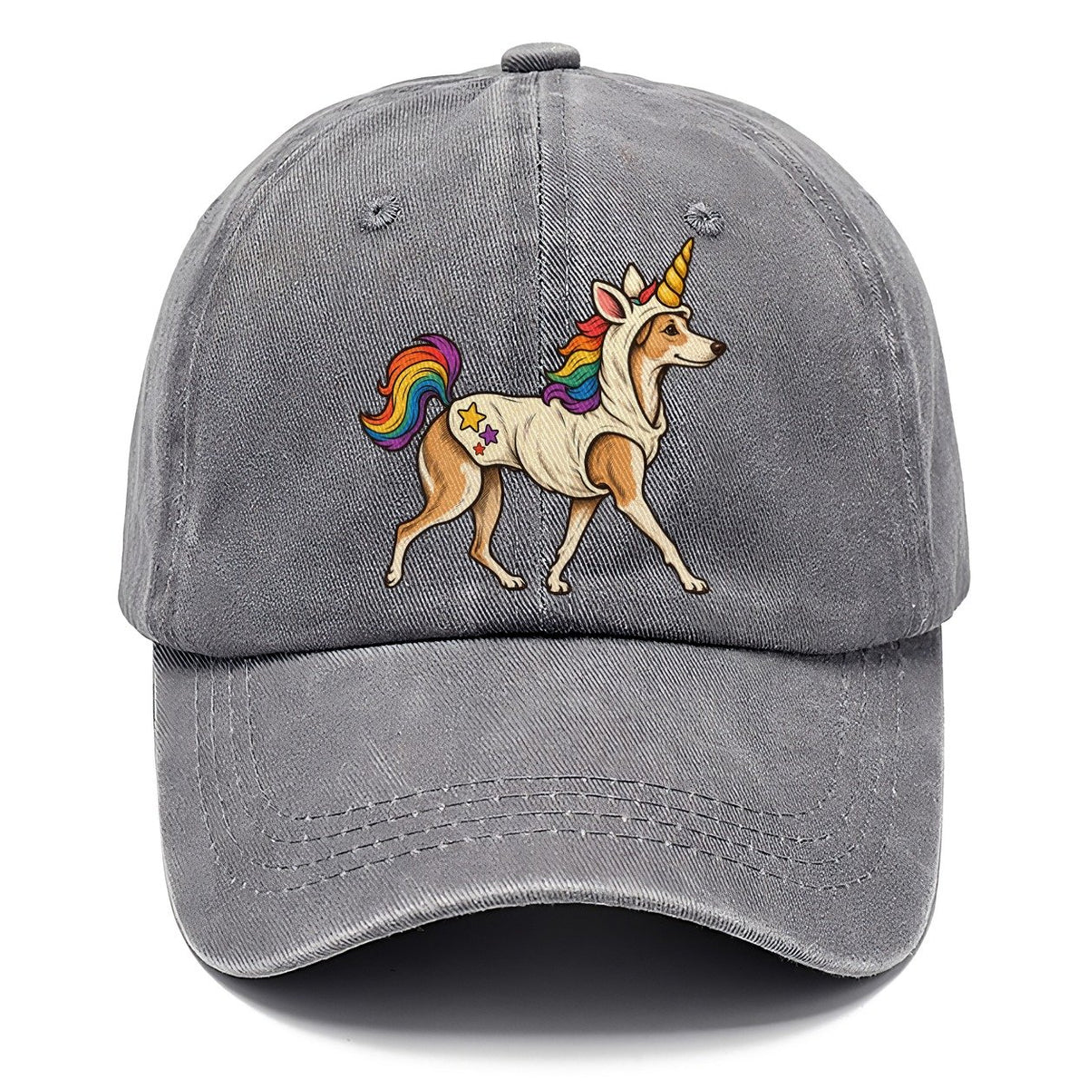 One Whippet In Halloween Costume Unicorn Costume With A Soft Horn And Rainbow Mane Halloween Dog Parade Classic Cap – Urban Haze