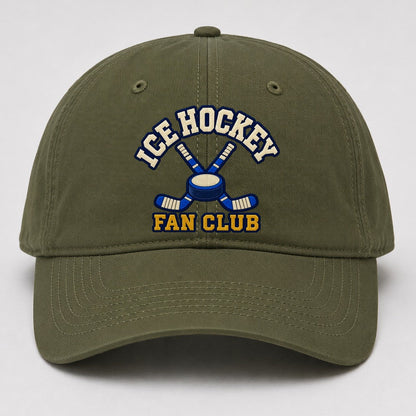 Ice Hockey Fan Club Baseball Cap – Army Green