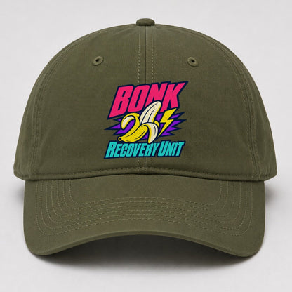 Bonk Recovery Unit 90S Running Clubs Baseball Cap – Army Green