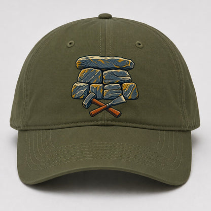 Seven Stone Wall Mason Hammer And Chisel Uk Culture Heritage Baseball Cap – Army Green