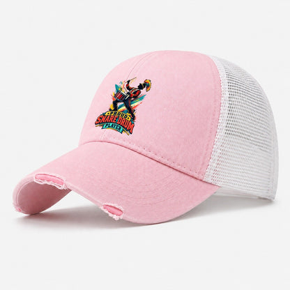 Proud Snare Drum Player Music Instruments Washed Trucker Hat – Light Pink