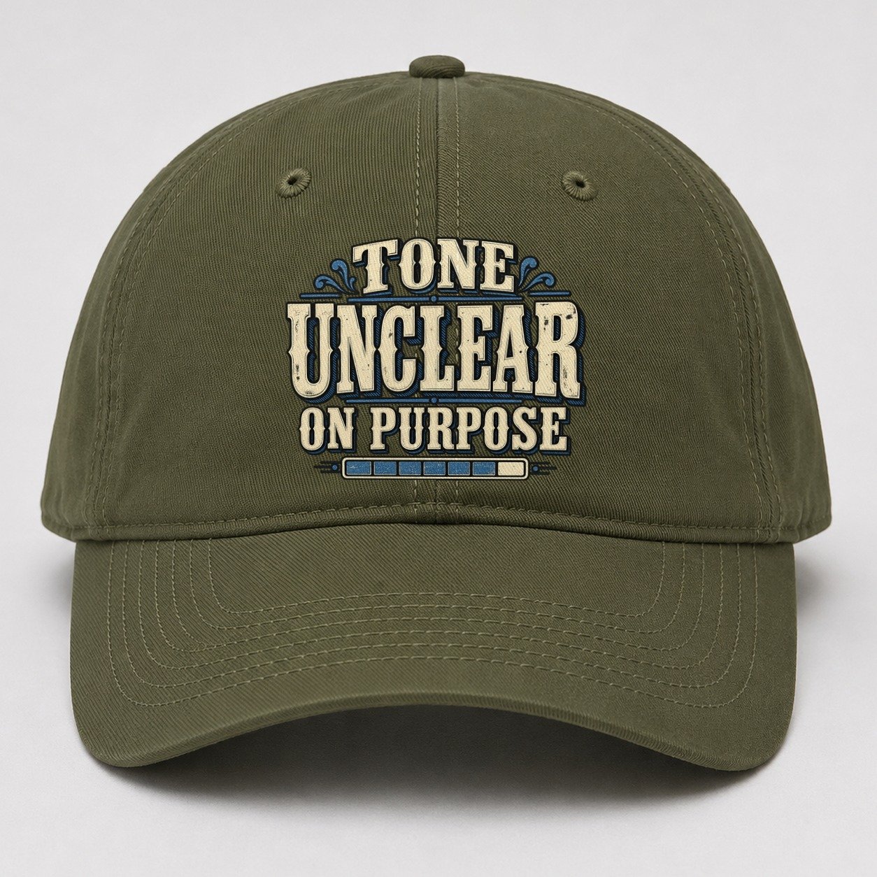 Tone Unclear On Purpose American Wit Baseball Cap – Army Green