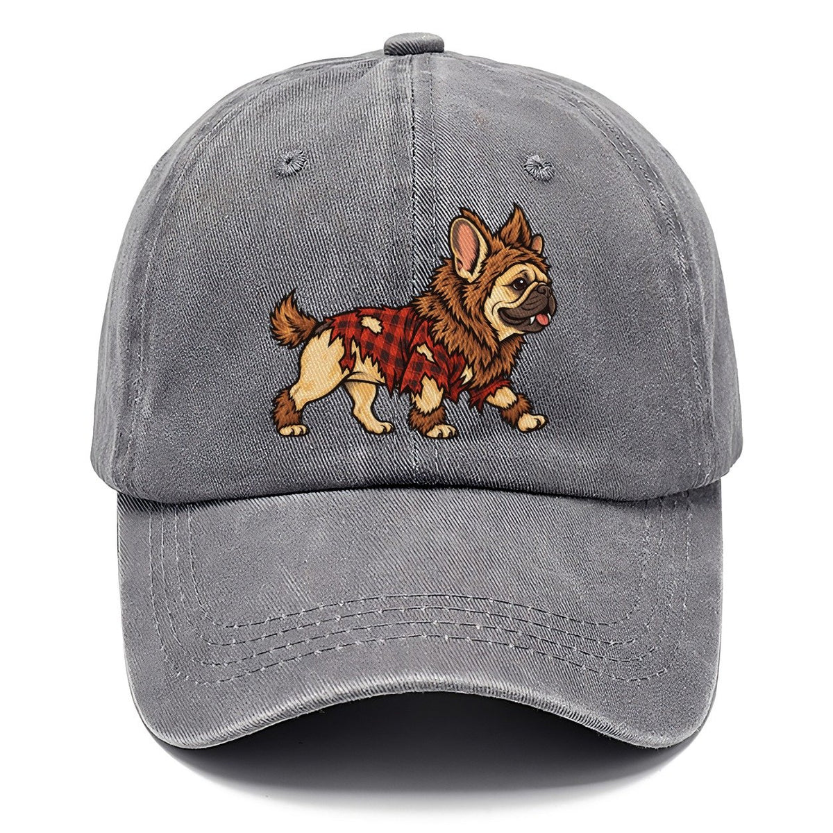 One French Bulldog In Halloween Costume Werewolf With Tufted Fur Patches And Small Fangs Halloween Dog Parade Classic Cap – Urban Haze