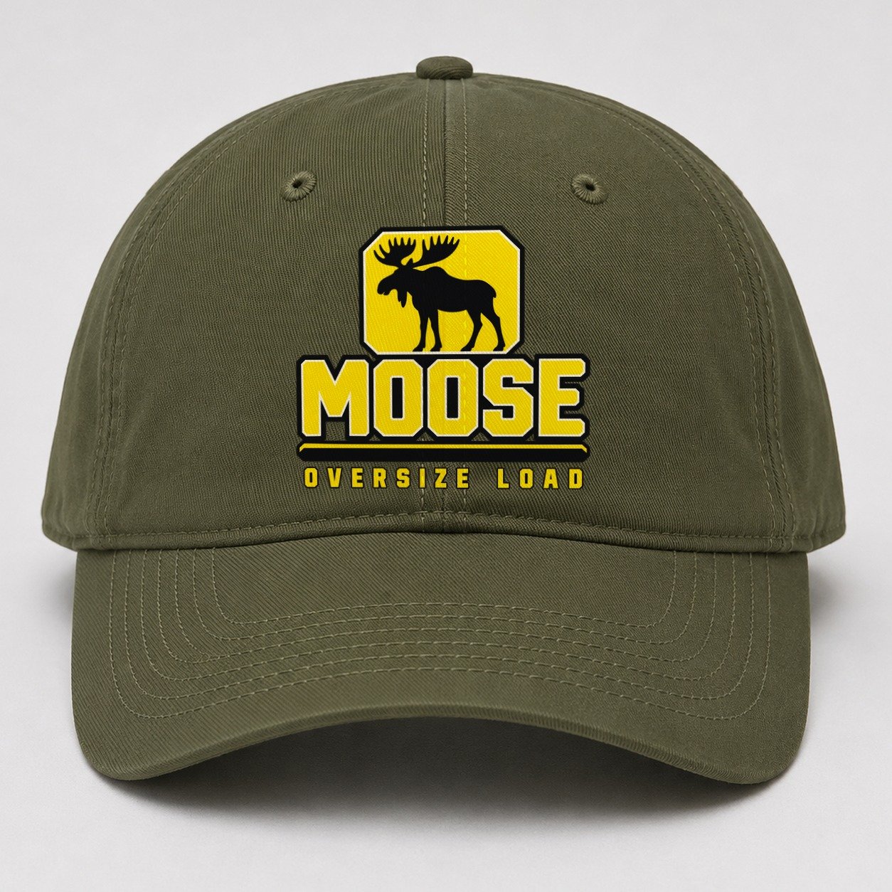 Moose Oversize Load Heavy Duty Baseball Cap – Army Green