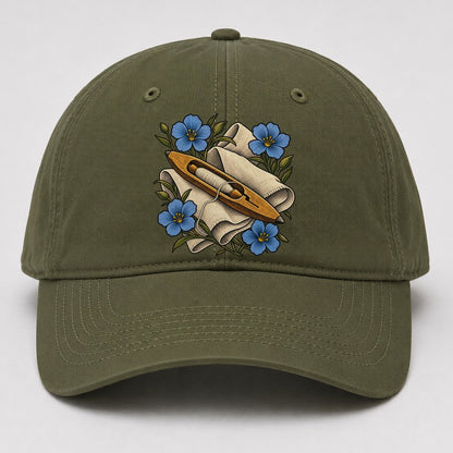 Ulster Linen Shuttle And Flax Uk Culture Heritage Baseball Cap – Army Green