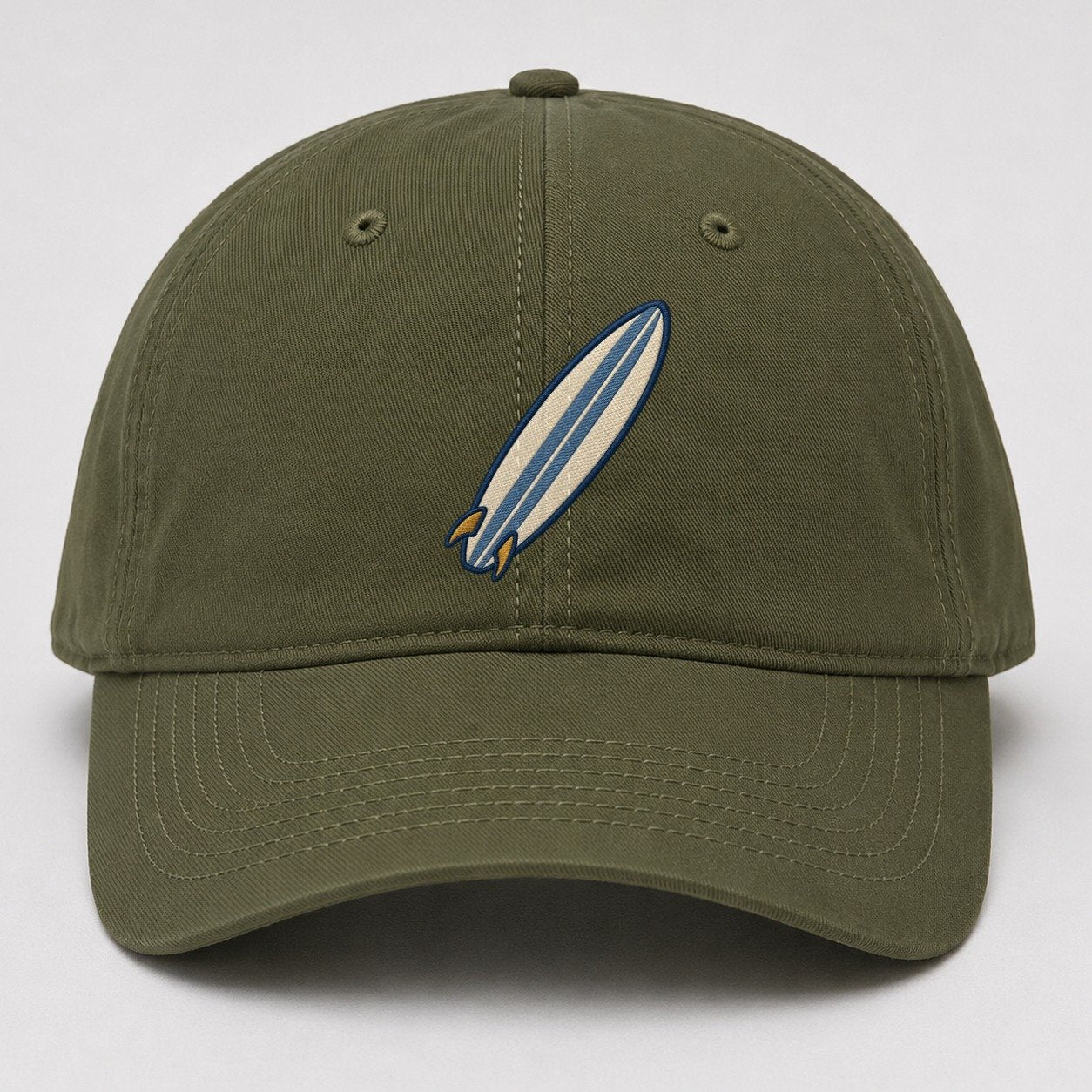 Surfboard Tiny Solo Marks Baseball Cap – Army Green