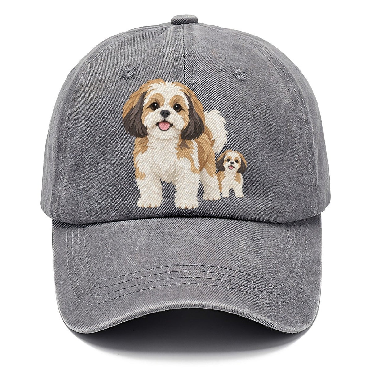 Cut-Paper Collage Shih Tzu Standing Top Breeds Classic Cap – Urban Haze