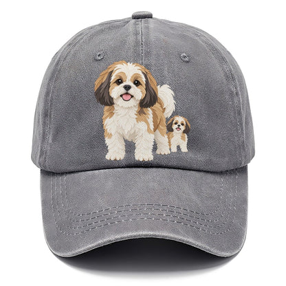Cut-Paper Collage Shih Tzu Standing Top Breeds Classic Cap – Urban Haze