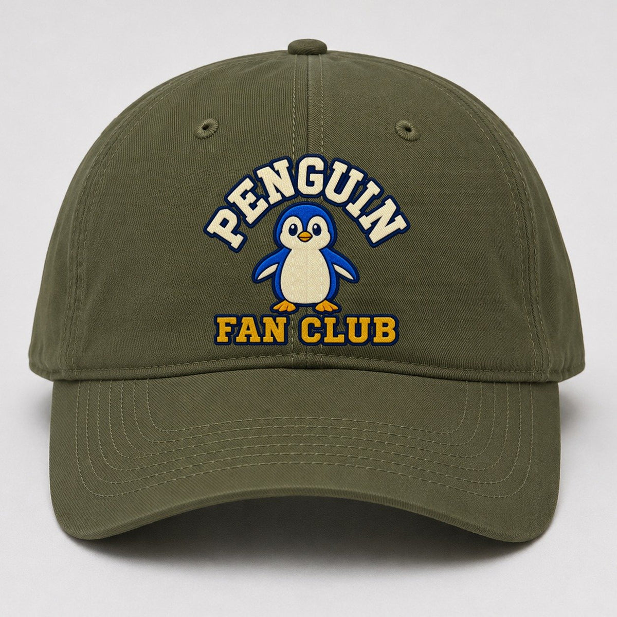 Penguin Fan Club Baseball Cap – Army Green
