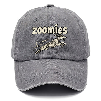 A Small Whippet Silhouette At Full Stretch Mid Sprint Bark For Me Classic Cap – Urban Haze