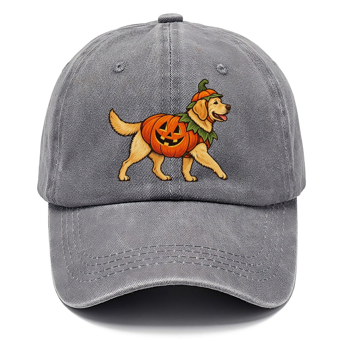 One Labrador Retriever In Halloween Costume Jack O Lantern Pumpkin Costume With Carved Smile Halloween Dog Parade Classic Cap – Urban Haze
