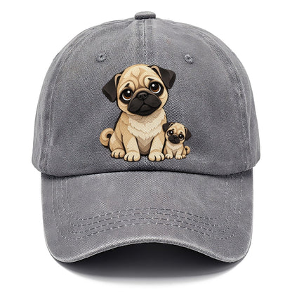 Pug and Puppy Papercut Classic Cap – Urban Haze