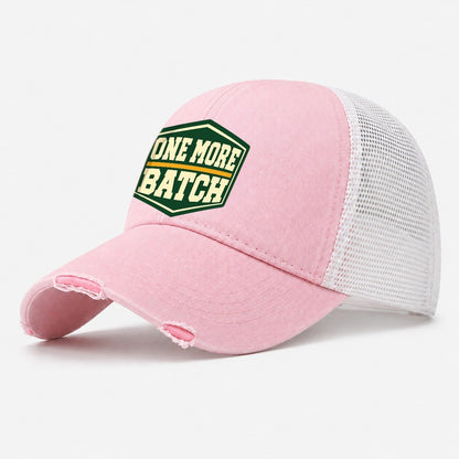One More Batch Washed Trucker Hat – Light Pink