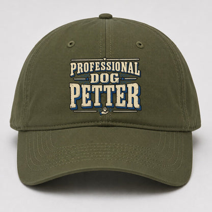 Professional Dog Petter American Wit Baseball Cap – Army Green