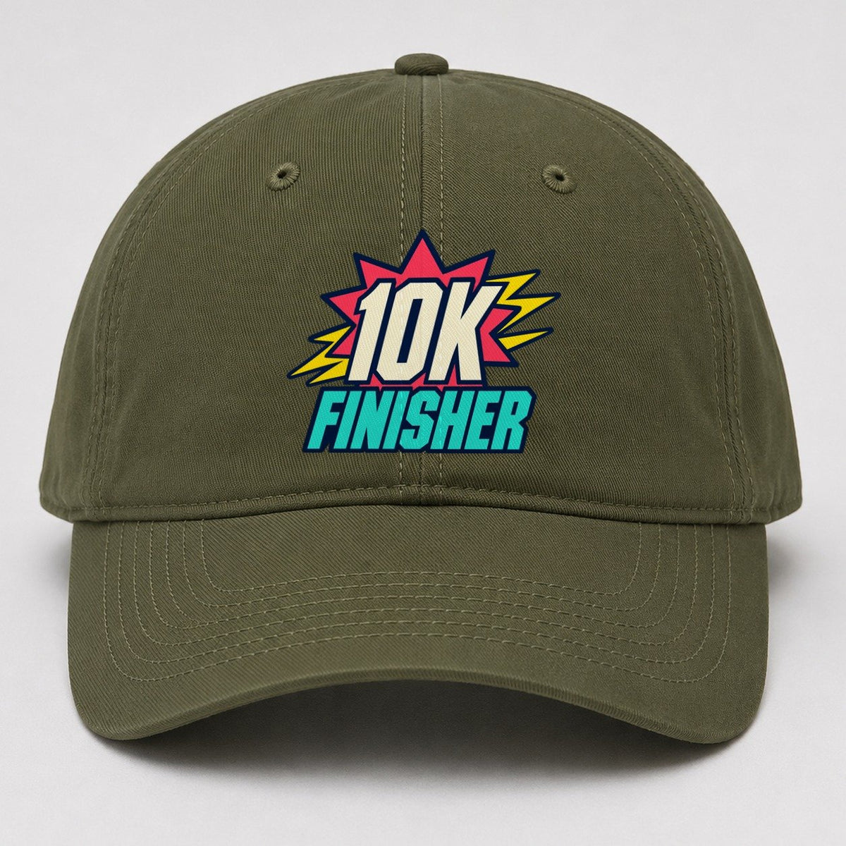 10K Finisher 90S Running Clubs Baseball Cap – Army Green