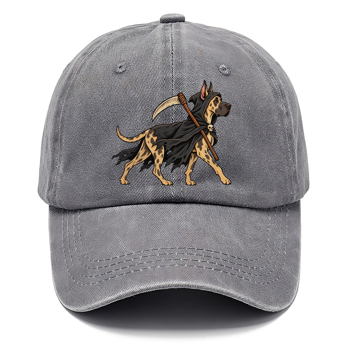 One Great Dane In Halloween Costume Grim Reaper With A Small Hooded Cloak And Toy Scythe Halloween Dog Parade Classic Cap – Urban Haze